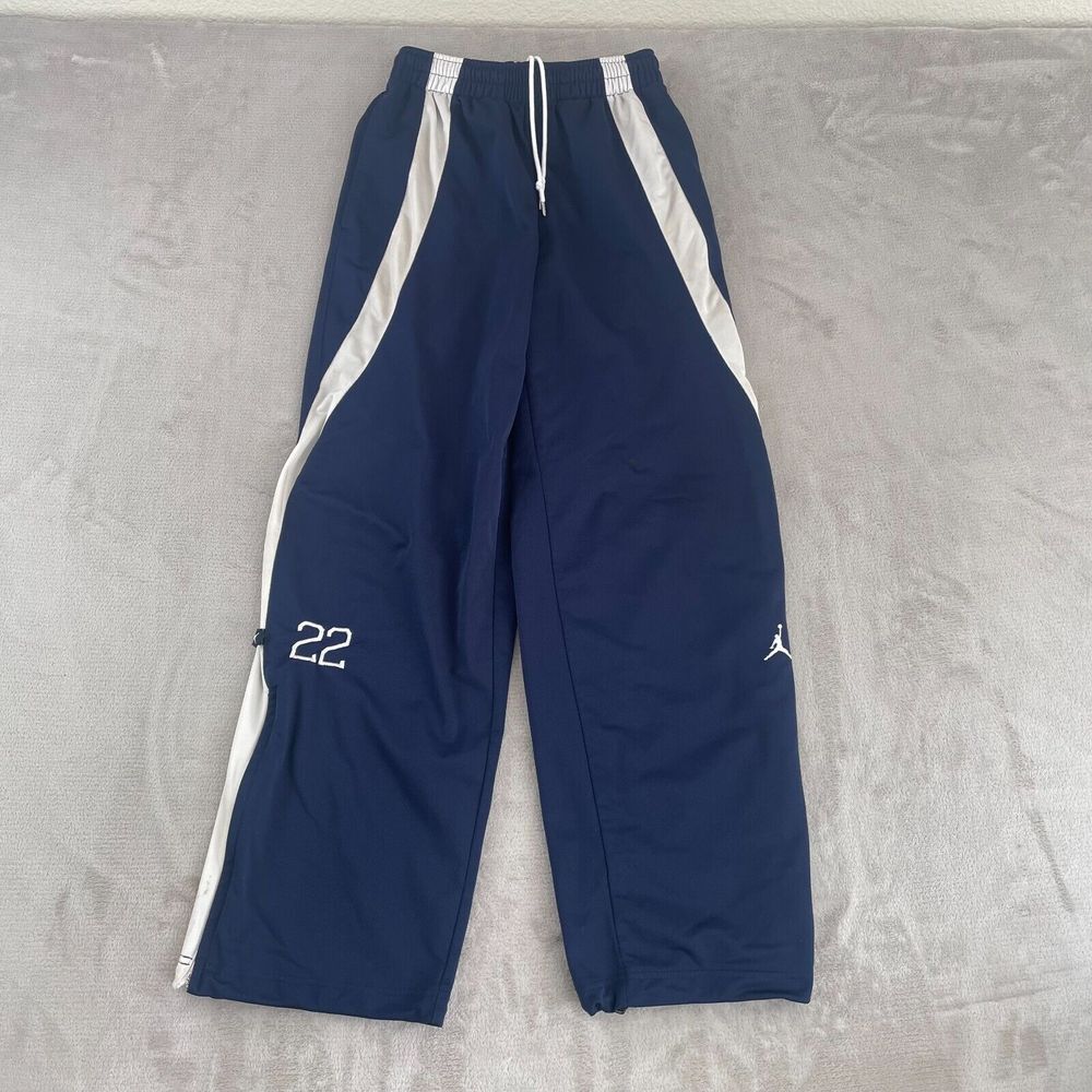 JordanNike Jumpman Warm Up‎ Basketball Pants Men Small Blue Ankle Zip Active